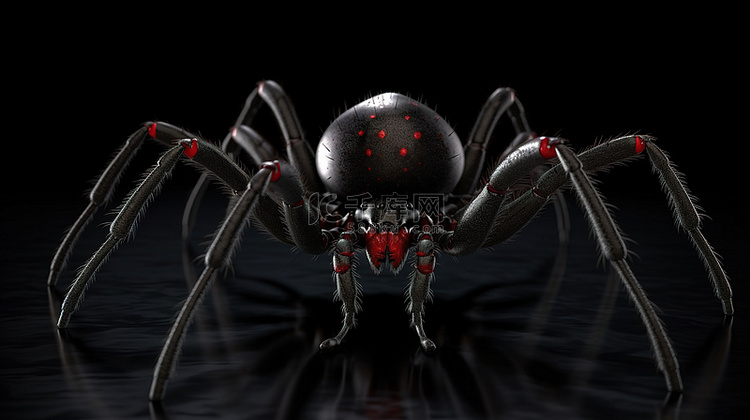 险恶的黑蜘蛛完美适合恐怖万圣节
