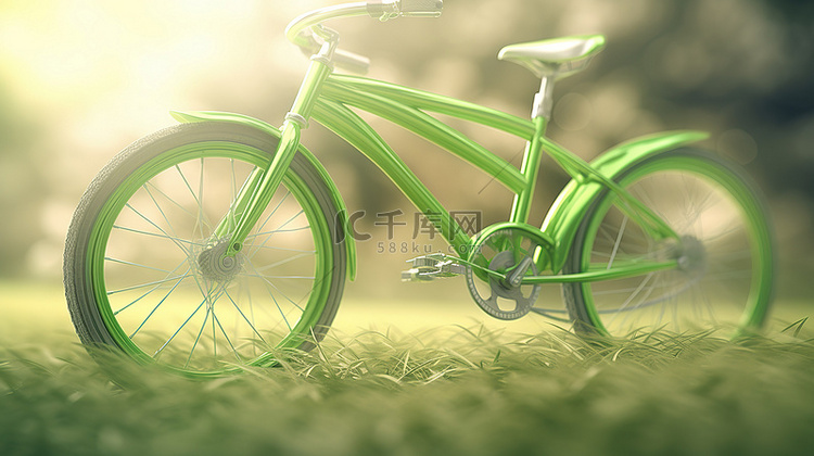 由可持续能源驱动的环保自行车的