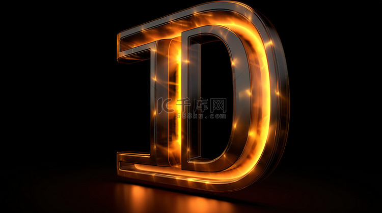 3d 发光数字 1 非常适合呈