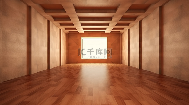 空置室内房间的 3d 渲染