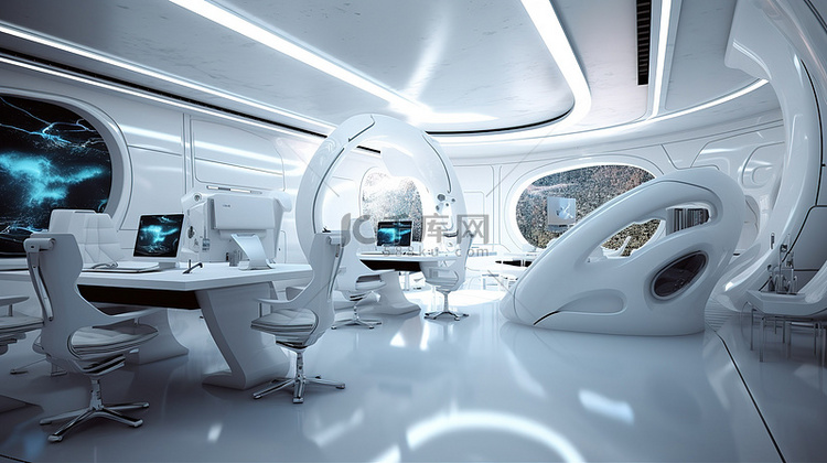 以 3D 呈现的未来办公室设计一瞥