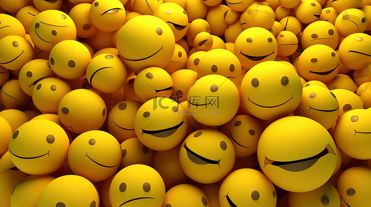 黄色 3d 笑脸的组成