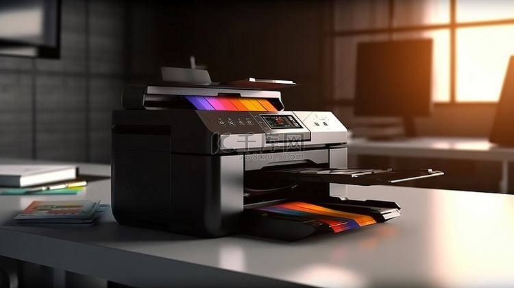 现代办公打印技术的 3D 渲染