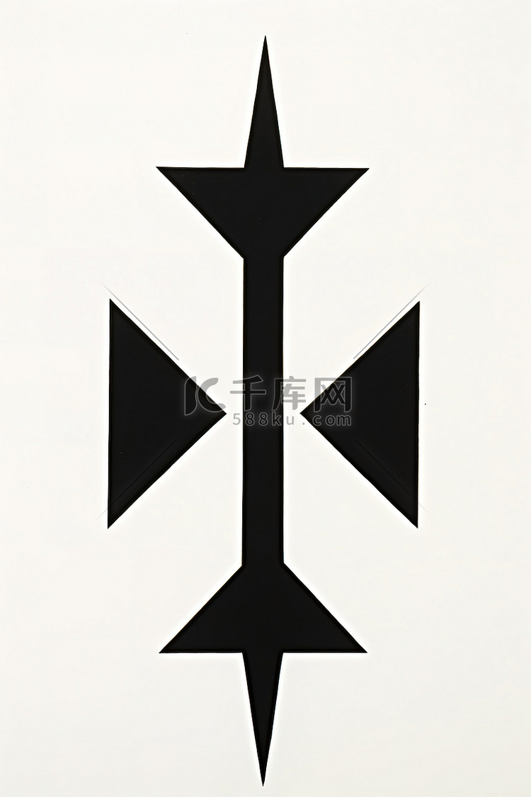 在白色背景上绘制两个黑色箭头