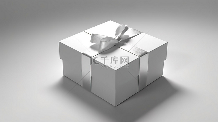 白色礼品盒的 3d 渲染