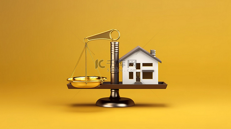 财务平衡象征性房屋和金币规模代