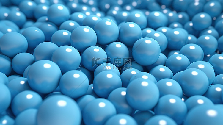 3d 渲染的浅蓝色球体