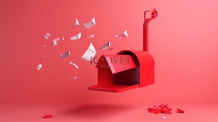 飞行信封将邮件发送到 3D 红