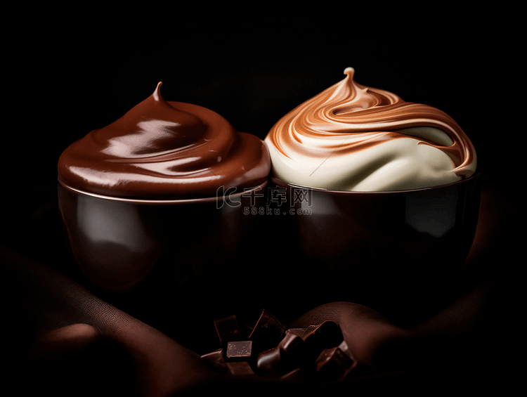 巧克力奶油甜品美食摄影广告背景