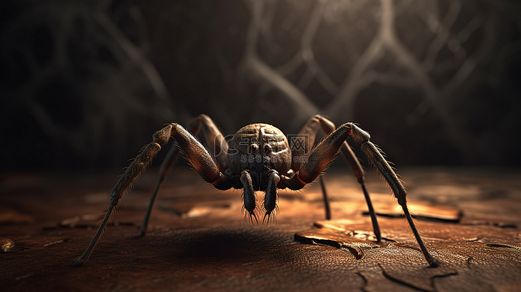 可怕的 3d 蜘蛛的插图