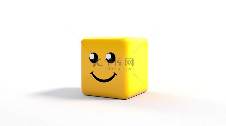 极简骰子立方体的 3d 渲染，