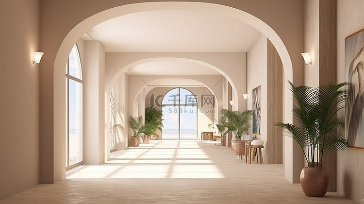 室内设计沿海走廊令人惊叹的空间
