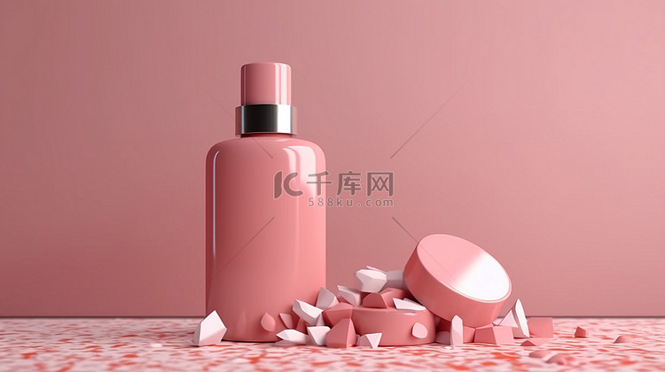 展示品牌标识和产品吸引力粉红色
