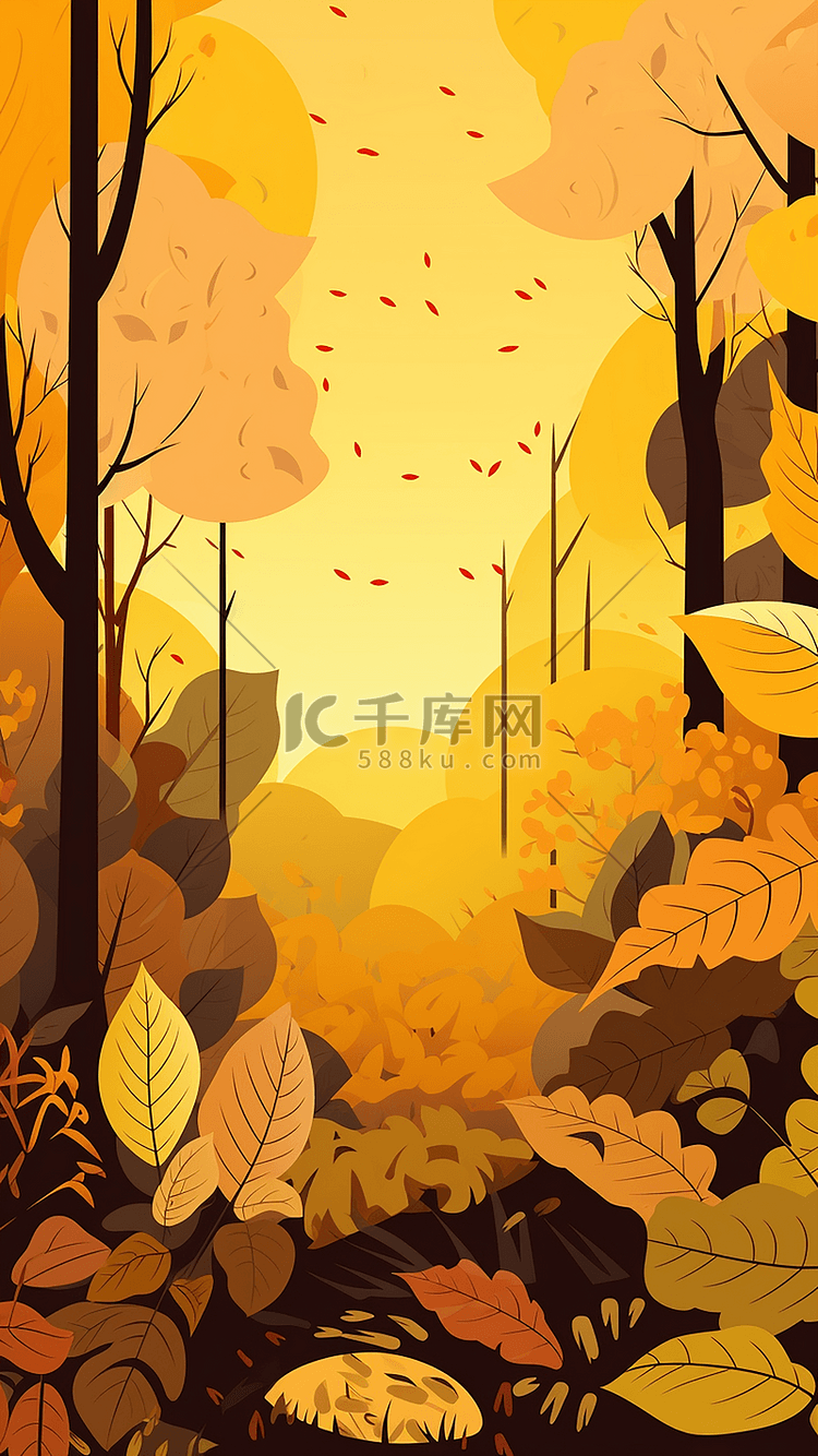 秋天落叶背景
