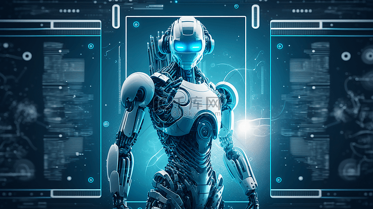 机器人蓝光科技人工智能未来机械