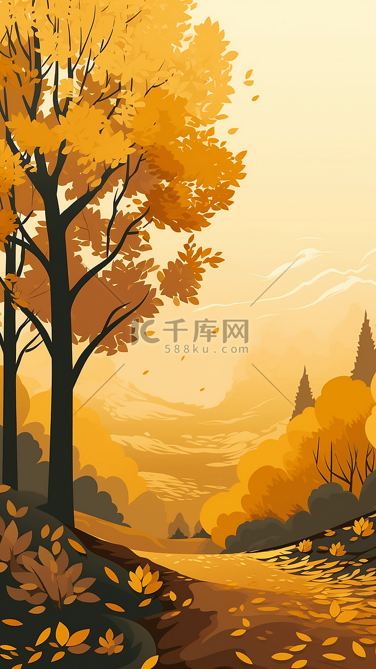 秋天户外风景背景