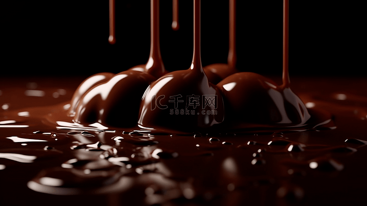 融化的巧克力背景