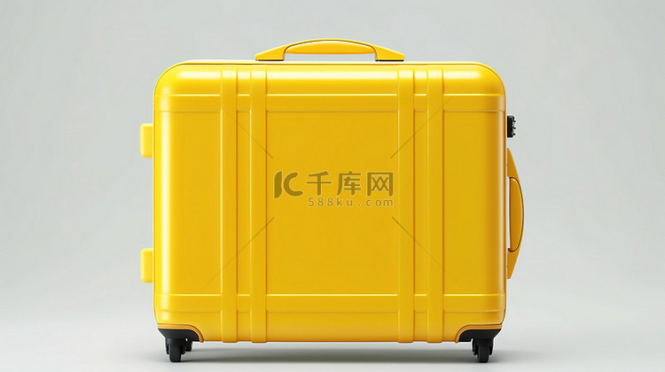 闪闪发光的黄色手提箱是豪华旅行