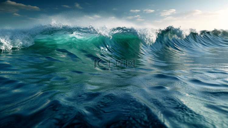 水海洋海浪简单背景