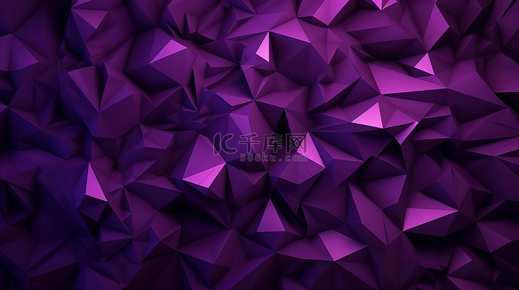 紫色三角形多边形作为背景的 3