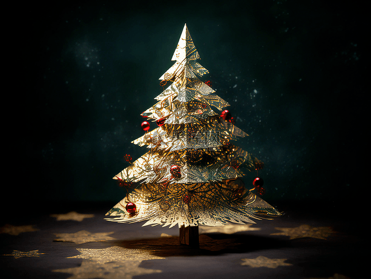 圣诞树挂饰圣诞节新年节日广告背