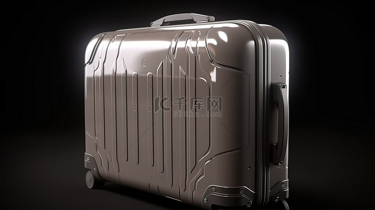 全 3D 渲染的喷气式行李箱