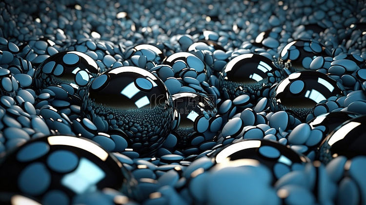 抽象 3D 渲染素材分段球体背景