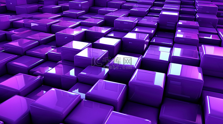 3d 图案紫色方块的背景