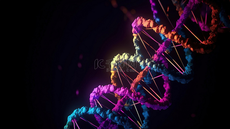 DNA 螺旋或分子结构的充满活