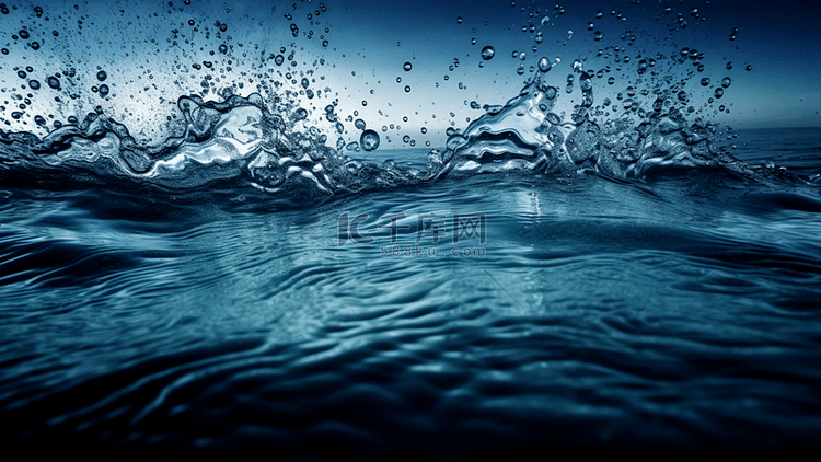 水水面波浪水纹背景