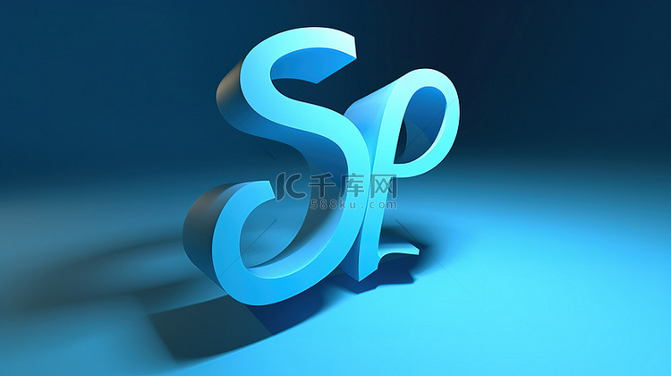 Skype 的天蓝色 3d 徽标