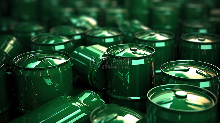 石化行业涂漆钢绿色燃料罐的插图