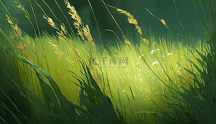 草地草丛光线柔自然背景