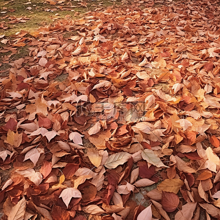 地上的秋叶