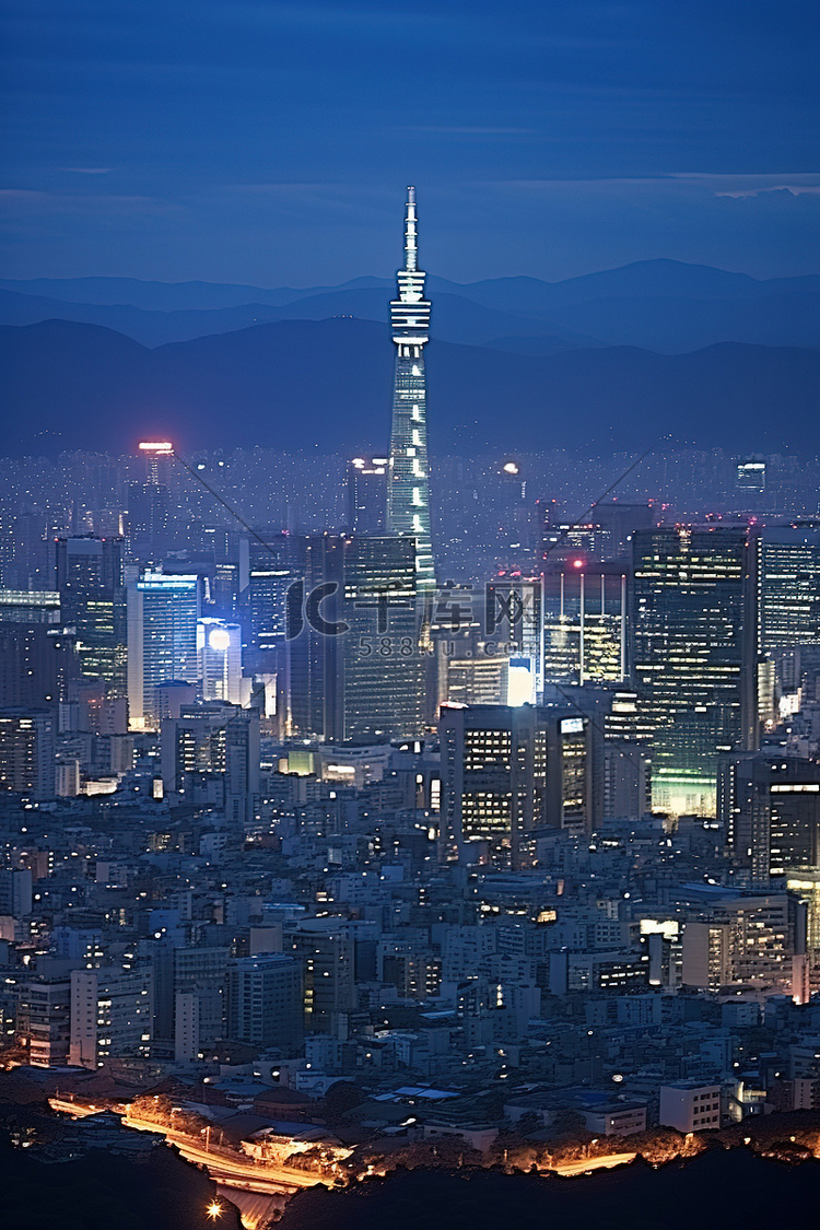 新宿首尔市和统一山