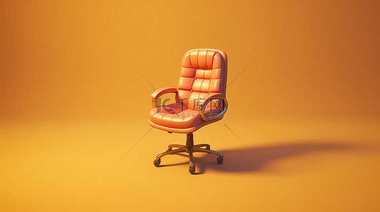 符合人体工程学的办公椅的 3d