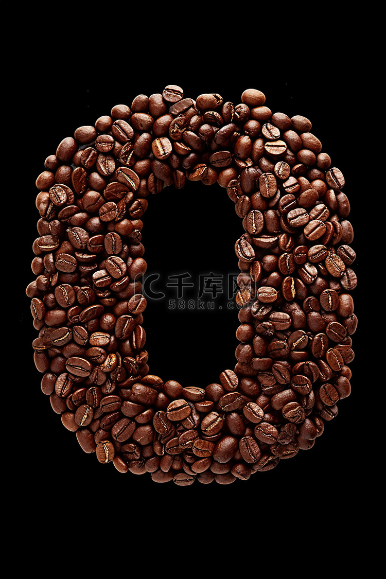 咖啡豆放在一起形成 p