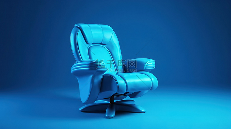 时尚的蓝色游戏椅，专业双色调效