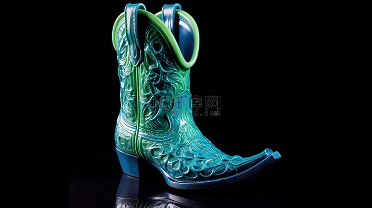 3D 打印靴形物体，涂有搪瓷
