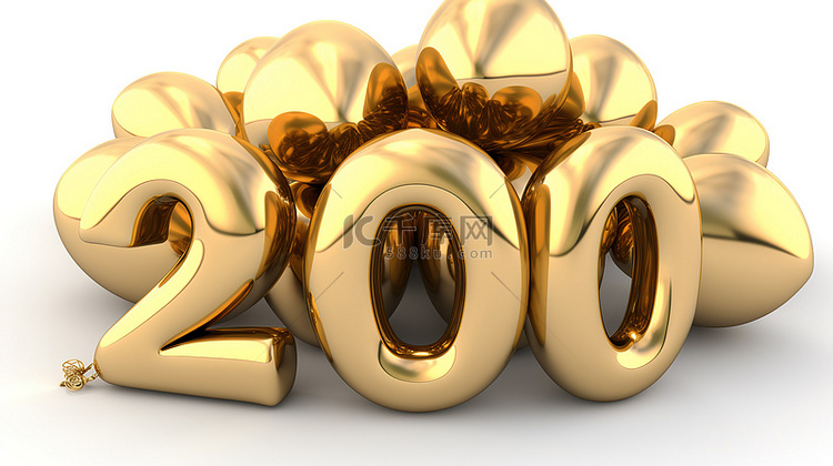 令人惊叹的 200 个金色气球