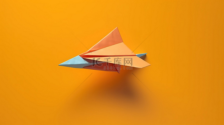 孤立纸飞机玩具孤立物体的 3D