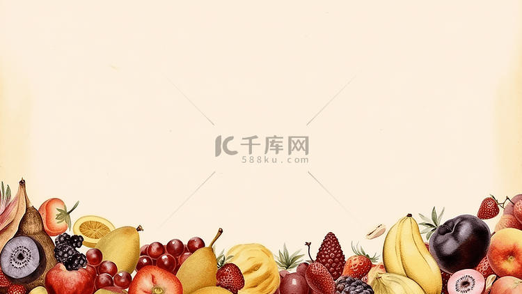 水果插图背景边框