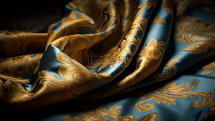 丝绸古典纹样金色背景