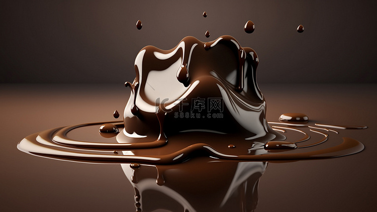 黑巧克力甜品热量背景