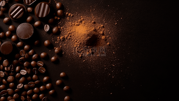 巧克力豆商业背景海报