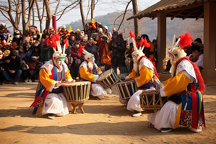 周日照片中的韩国传统音乐