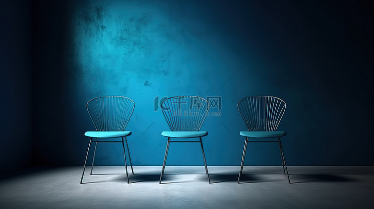 想象蓝色房间里的三把椅子与社会