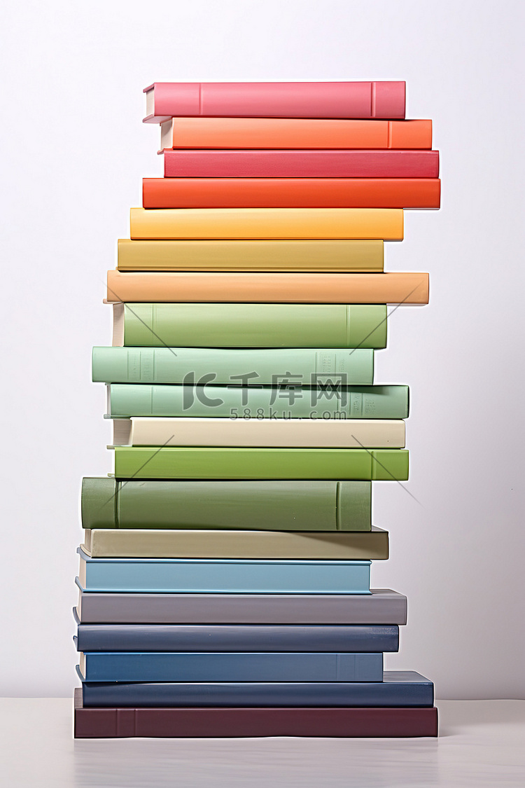 色彩缤纷的书堆