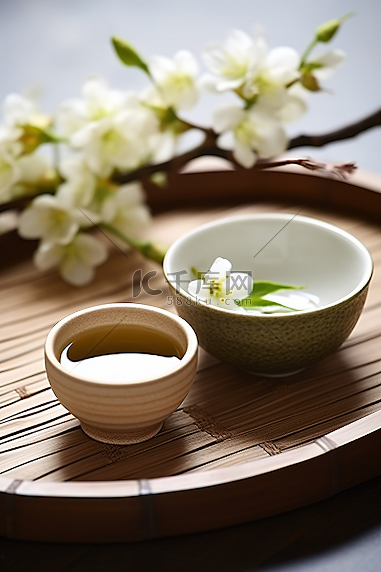 由白樱花制成的歌舞伎茶日式绿茶