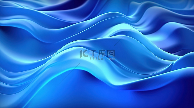 具有液体蓝色渐变颜色元素的动态